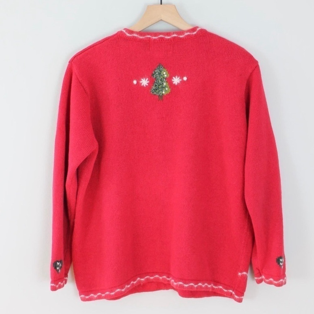 QUACKER FACTORY SNOWMAN THEMED CHRISTMAS CARDIGAN - Picture 3 of 5
